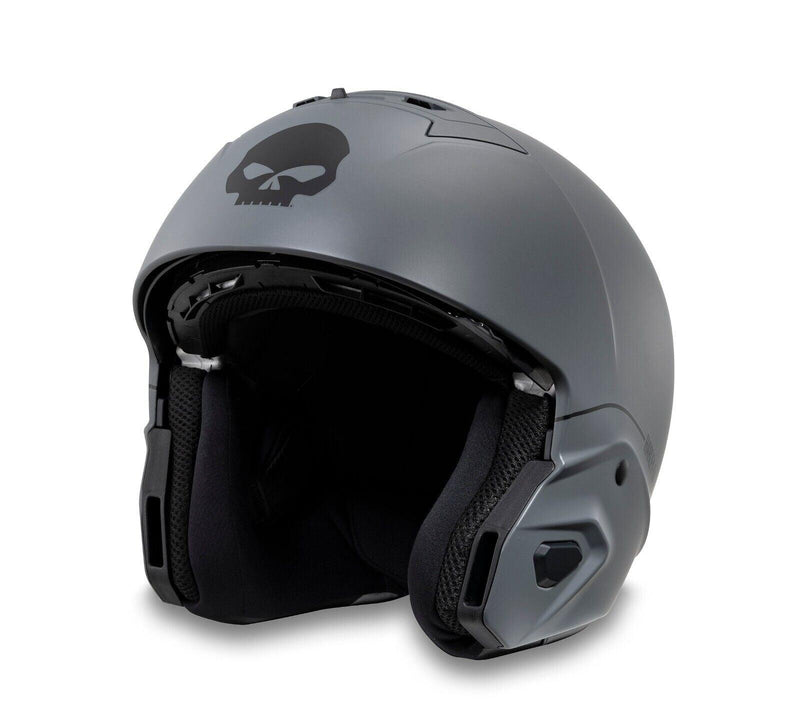 Harley Davidson Pilot II 2-in-1 Willie G Skull Helmet - Matte Gunship Grey