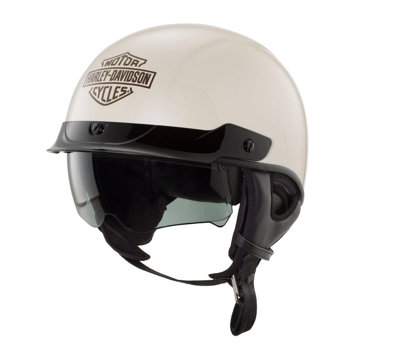 Harley Davidson Busby Ultra-Light Sun Shield J03 1/2 Helmet - White Sand Pearl G