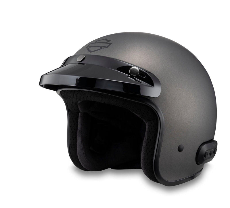 Harley Davidson Fury N04 Bluetooth 3/4 Helmet - Matte Silver