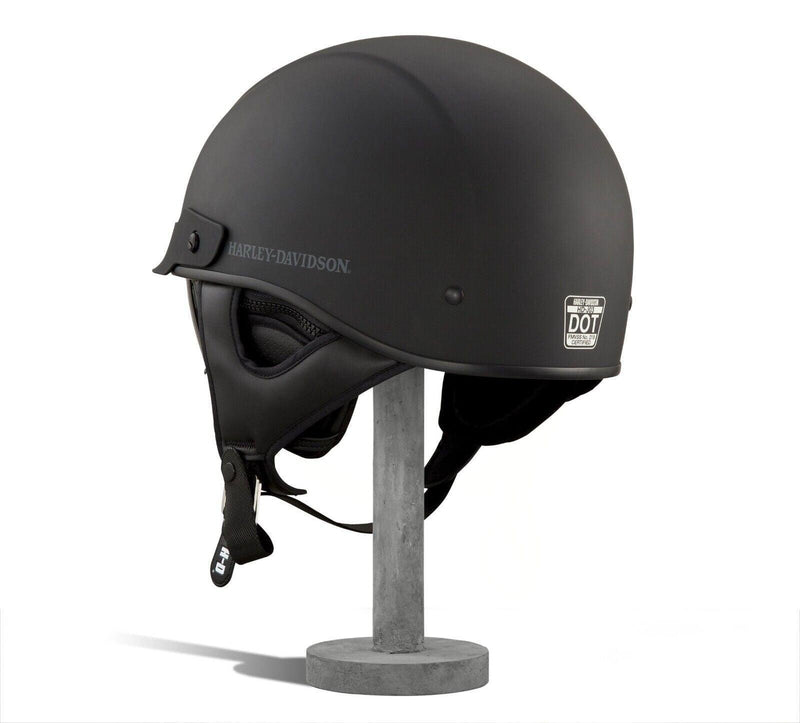 Harley Davidson Lucid Ultra-Light Sun Shield J03 Half Helmet - Matte Black