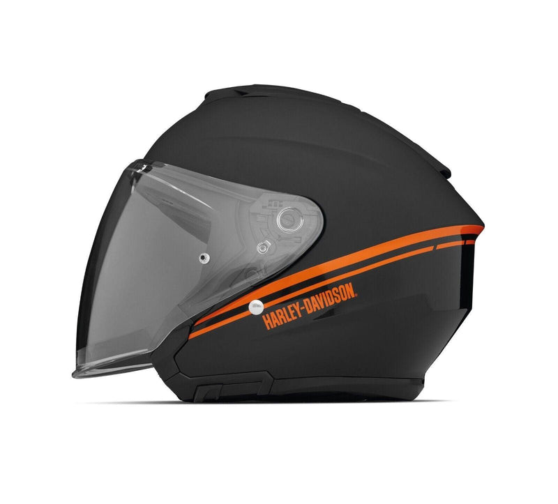 Harley Davidson Maywood II Sun Shield H33 3/4 Helmet - Gloss Black/Matte Black