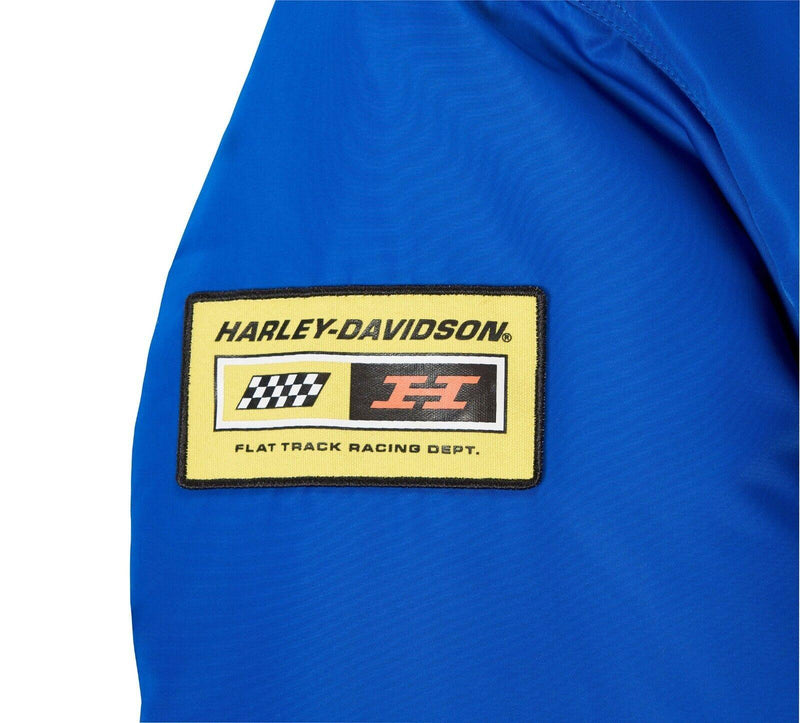 Harley Davidson Men's At the Crank Bomber Jacket - Lapis Blue