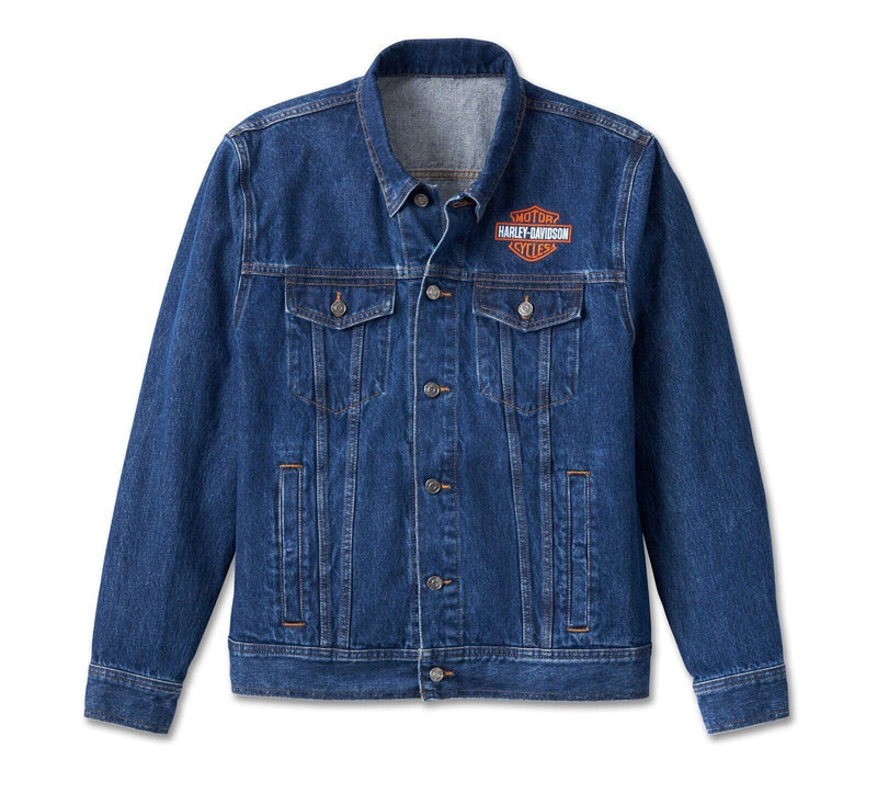 Harley Davidson Men's Harley-Davidson Denim Jacket - Medium Wash Denim