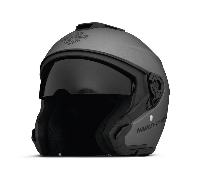 Harley Davidson Maywood II Sun Shield H33 3/4 Helmet - Matte Black Silver