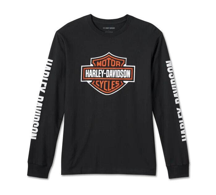 Harley Davidson Men's Bar & Shield Long Sleeve Tee - Black