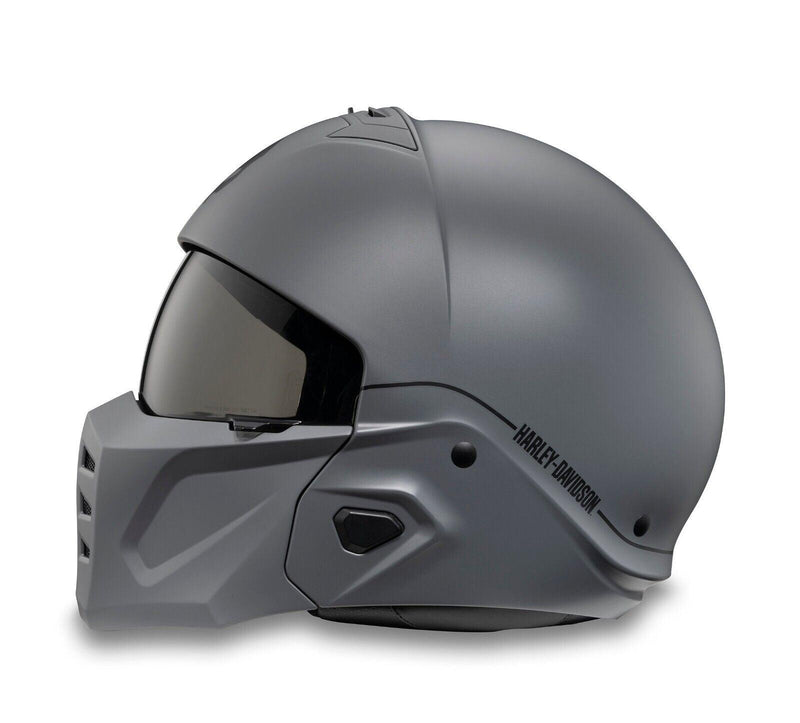 Harley Davidson Pilot II 2-in-1 Willie G Skull Helmet - Matte Gunship Grey