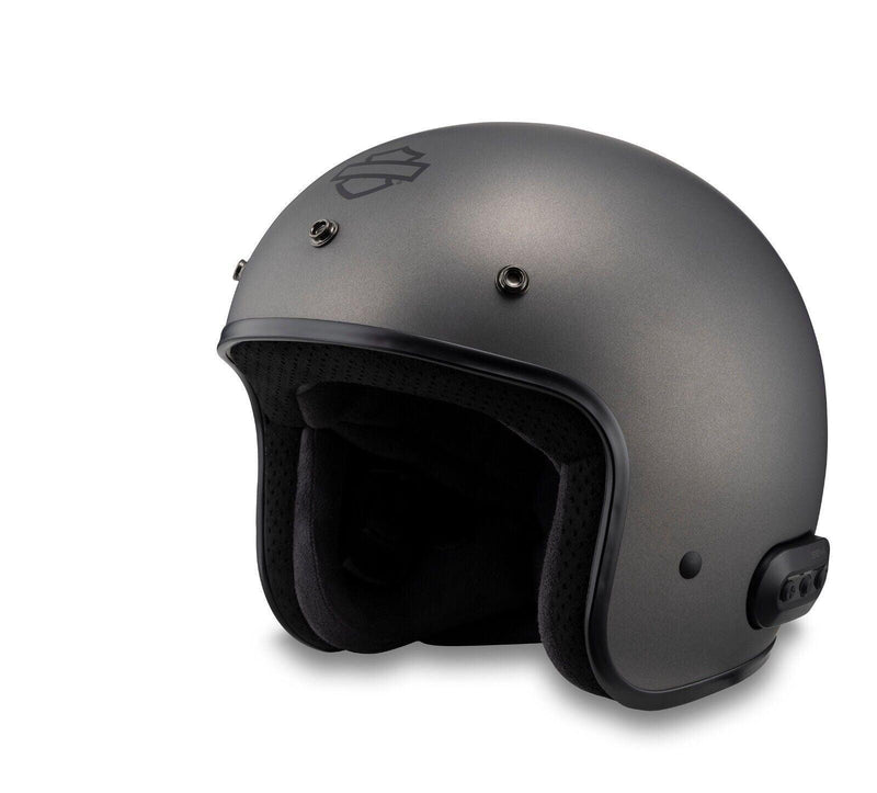 Harley Davidson Fury N04 Bluetooth 3/4 Helmet - Matte Silver