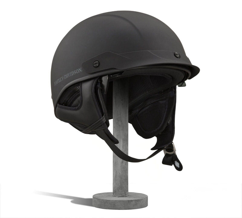 Harley Davidson Lucid Ultra-Light Sun Shield J03 Half Helmet - Matte Black