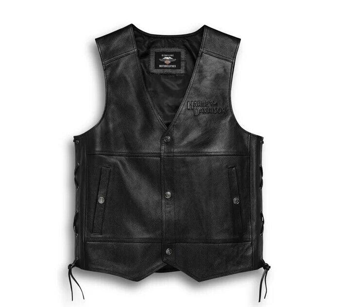 Harley Davidson Men's Tradition II Leather Vest