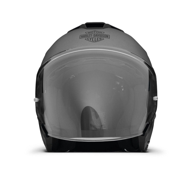 Harley Davidson Maywood II Sun Shield H33 3/4 Helmet - Matte Black Silver