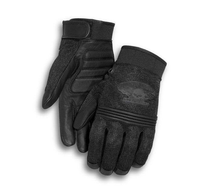 Harley Davidson Men’s Winged Willie G Skull Gloves