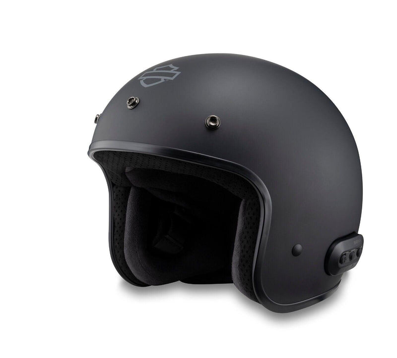 Harley Davidson Fury N04 Bluetooth 3/4 Helmet - Matte Black