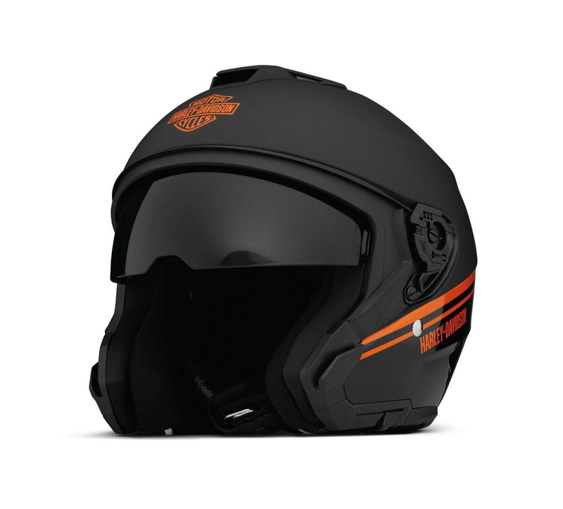 Harley Davidson Maywood II Sun Shield H33 3/4 Helmet - Gloss Black/Matte Black