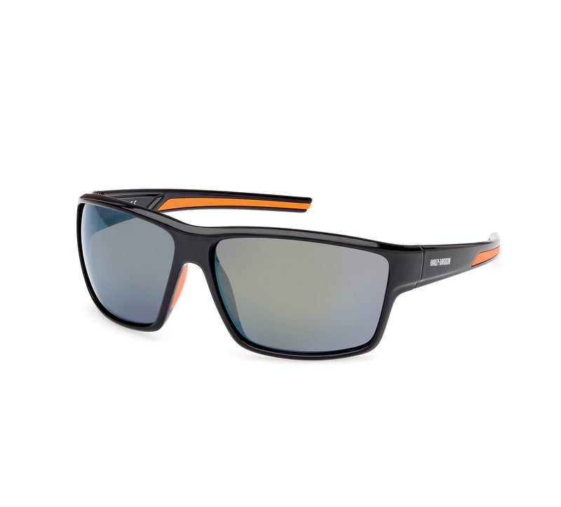 Deep Rectangle Lifestyle Sunglasses - Shiny Black